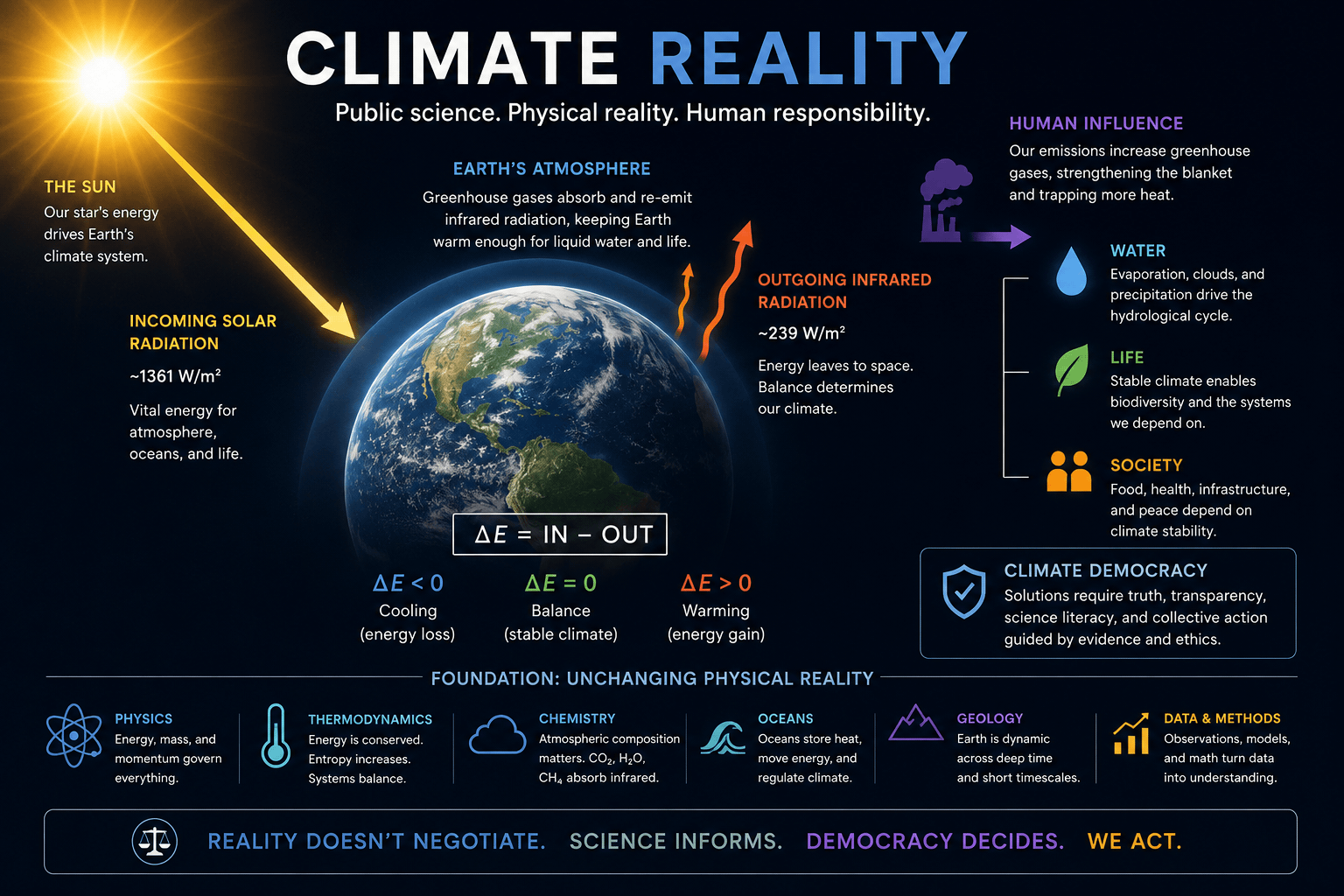 Climate Reality infographic showing public science, context, and mathematical clarity.